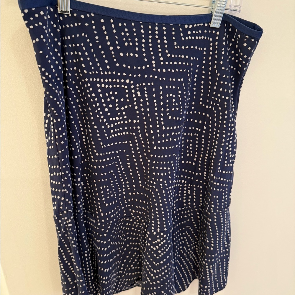 Diane Von Furstenberg Blue A-Line Midi Skirt for Night Out